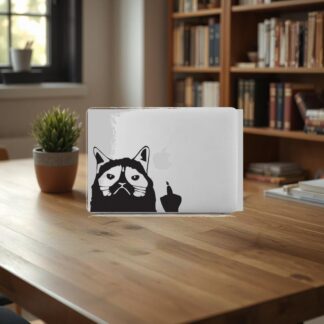 Sticker Autocollant chat noir macbook  MB0995