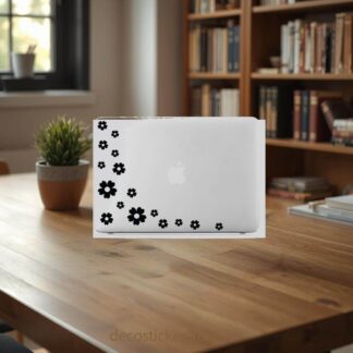 Sticker Autocollant fleur macbook  MB1056