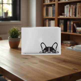 Sticker Autocollant chien bulldog  macbook  MB1060