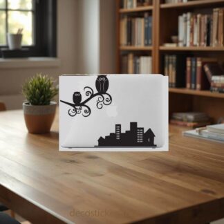 Sticker Autocollant hibou macbook  MB1202