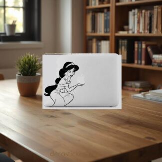 Sticker Autocollant princesse jasmine aladin macbook  MB1215