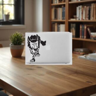 Sticker Autocollant loup macbook  MB1334