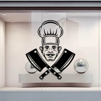 Sticker Autocollant boucher restaurant metier  ME1627