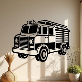 Sticker Autocollant pompier camion metier  ME1665