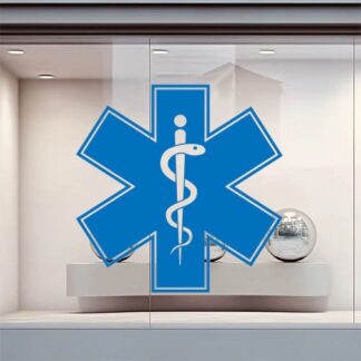 Sticker Autocollant croix ambulance métier médical   MED463