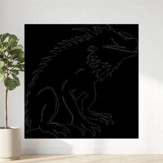 Sticker Autocollant iguane dinosaure reptile animaux  MH18