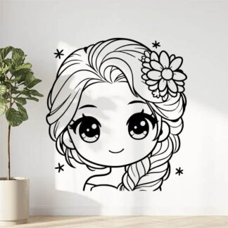 sticker autocollant Elsa reine-des-neiges Disney 6 MPOEV