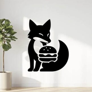 Sticker autocollant Renard burger décoration decostickerstore - MQZ6NS