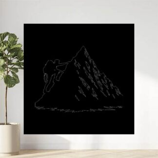 Sticker Autocollant alpiniste montagne  MT2116