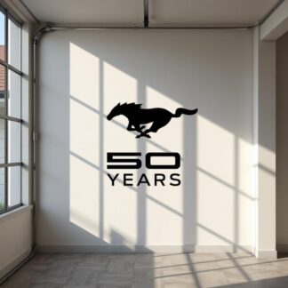 Sticker Autocollant mustang 50 years AUTO MUS18730