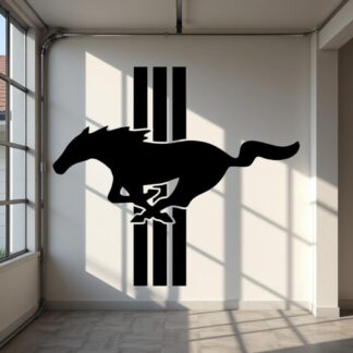 Sticker Autocollant mustang bandes AUTO MUS18731