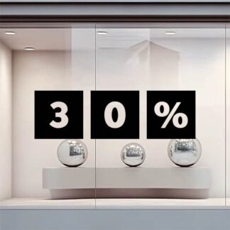 sticker autocollant solde vitrine 6 NC1K2