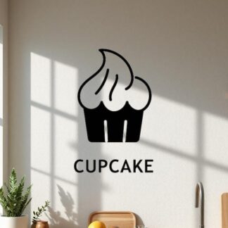 Sticker Autocollant cup cake gateau nourriture NF18744