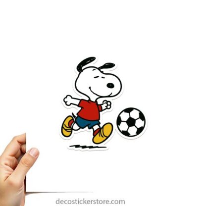 Autocollant Snoopy footballeur décoration decostickerstore - NGV109