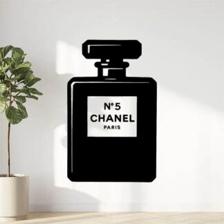 Sticker autocollant Chanel n°5 bouteille avec écritures décoration decostickerstore - NL3ZBI