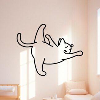 sticker autocollant animaux chat zen yoga 4 NLWYZ
