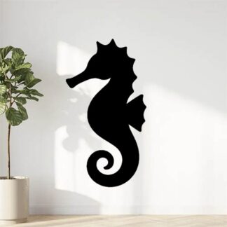 Sticker autocollant סוסון ים בצבעי כחול וירוק décoration decostickerstore - NO8LRI