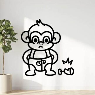 sticker autocollant animaux singe O4WQU