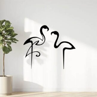 Sticker Autocollant flamands roses