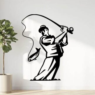 Sticker Autocollant Pêcheur pêche P87320