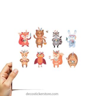 gommettes animaux forêt planche 10x15cm   PGO157859