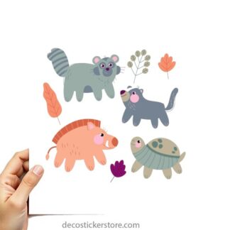 gommettes animaux forêt planche 10x15cm   PGO157866