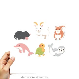 gommettes animaux mignons planche 10x15cm   PGO157867