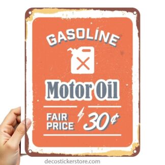 Sticker Autocollant plaque motor oil imprime 18x24cm  PL24