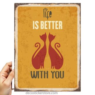 Sticker Autocollant plaque sentiment imprime 18x24cm  PL27