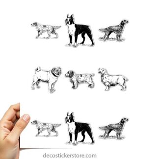 Gommettes planche 10x15cm chien PQWC8