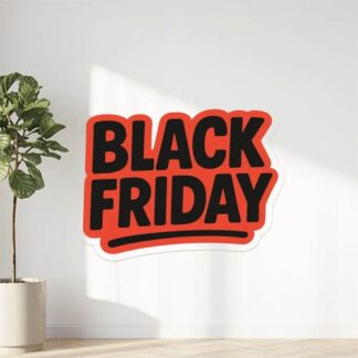 Autocollant Signalétique texte "black friday" pour vitrine décoration decostickerstore - PZLR4A