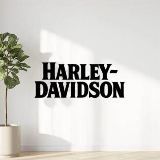 Sticker autocollant Harley davidson ecriture 3d 40 cm de long sur 3 cm de haut décoration decostickerstore - QJWRM8