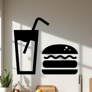 sticker autocollant hamburger nourriture restaurant 5 QSFGK