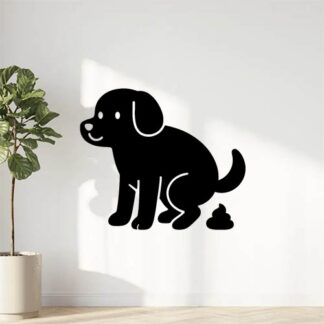 Sticker autocollant Chien cute fait caca décoration decostickerstore - OEENHA