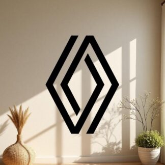 Sticker autocollant logo Renault nouveau RL1243 chrome