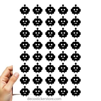 40 gommettes adhésives robot  RYNVB