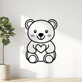 sticker autocollant ours animaux coeur 5 RYV8I