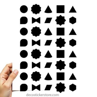 40 gommettes adhésives formes géométriques S899T