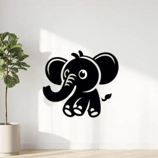 Sticker Autocollant elephant silhouette animaux SA202