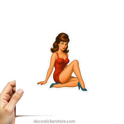 Autocollant Pin’up des années 60 décoration decostickerstore - SKEBBD