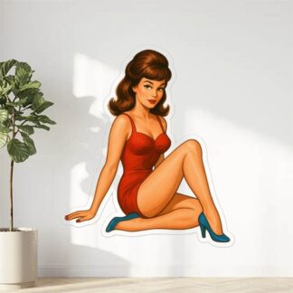 Autocollant Pin’up des années 60 décoration decostickerstore - SKEBBD