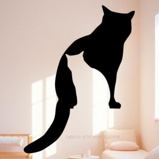 Sticker autocollant chats ombre