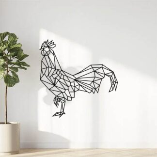 Sticker autocollant origami coq