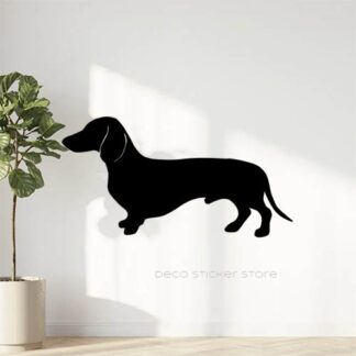 Sticker autocollant chien basset hund