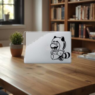 Sticker Macbook Mario Raccoon Suit
