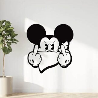 Sticker autocollant auto moto disney mickey fuck couleurs et tailles au choix