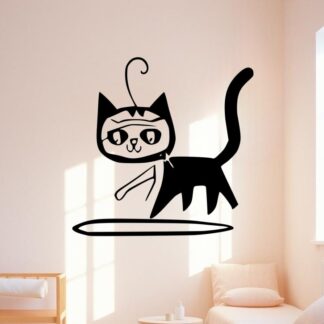 Sticker autocollant chat halloween