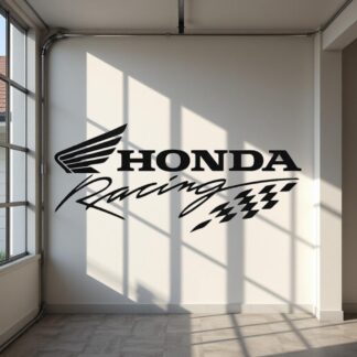 Sticker autocollant Honda racing damier