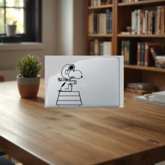 Sticker MacBook SNOOPY ATTRAPE POMME