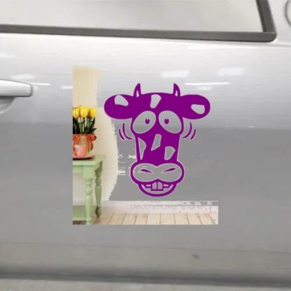 Sticker Autocollant Vache rigolote à personnaliser